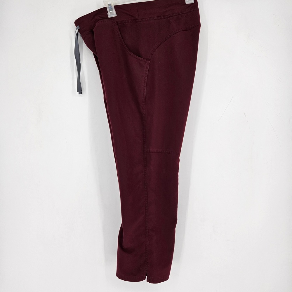 Figs Scrub Pants Womens Extra Large Petite Kade Cargo Pockets Medical Burgundy - Picture 6 of 9